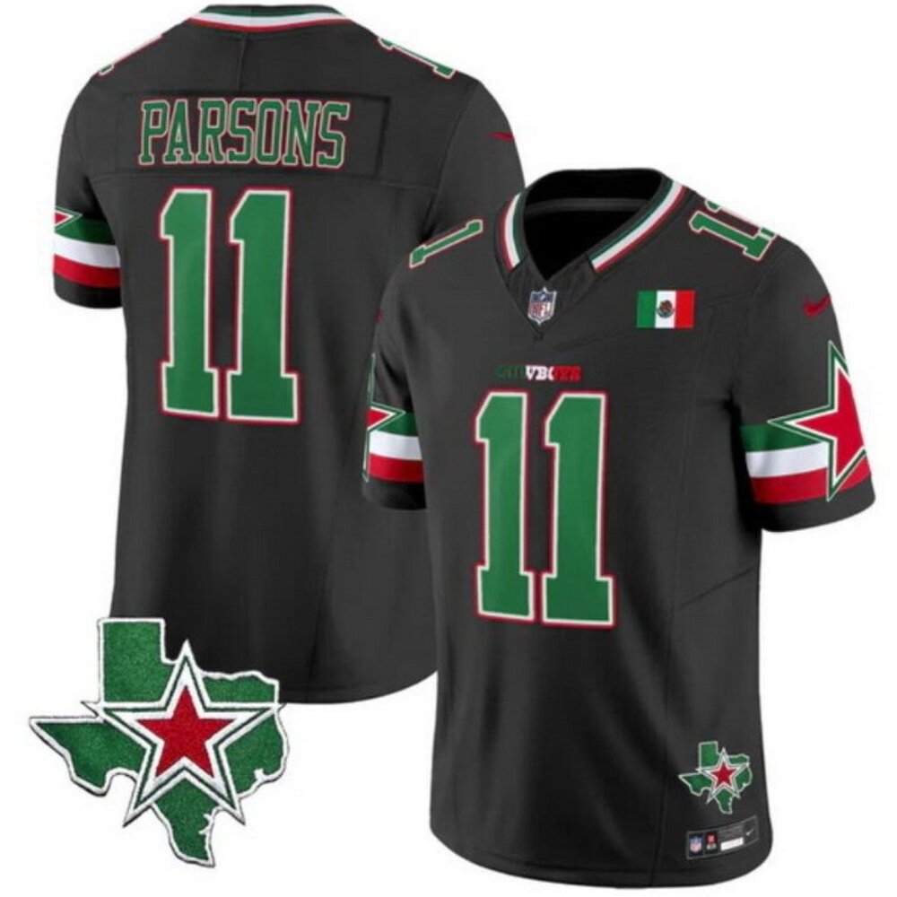 Men's Dallas Cowboys Micah Parsons Black #11 Stitching Jersey